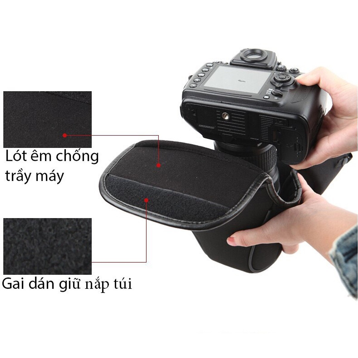 Túi chống sốc máy ảnh tam giác DSLR Hàng Nhập Khẩu