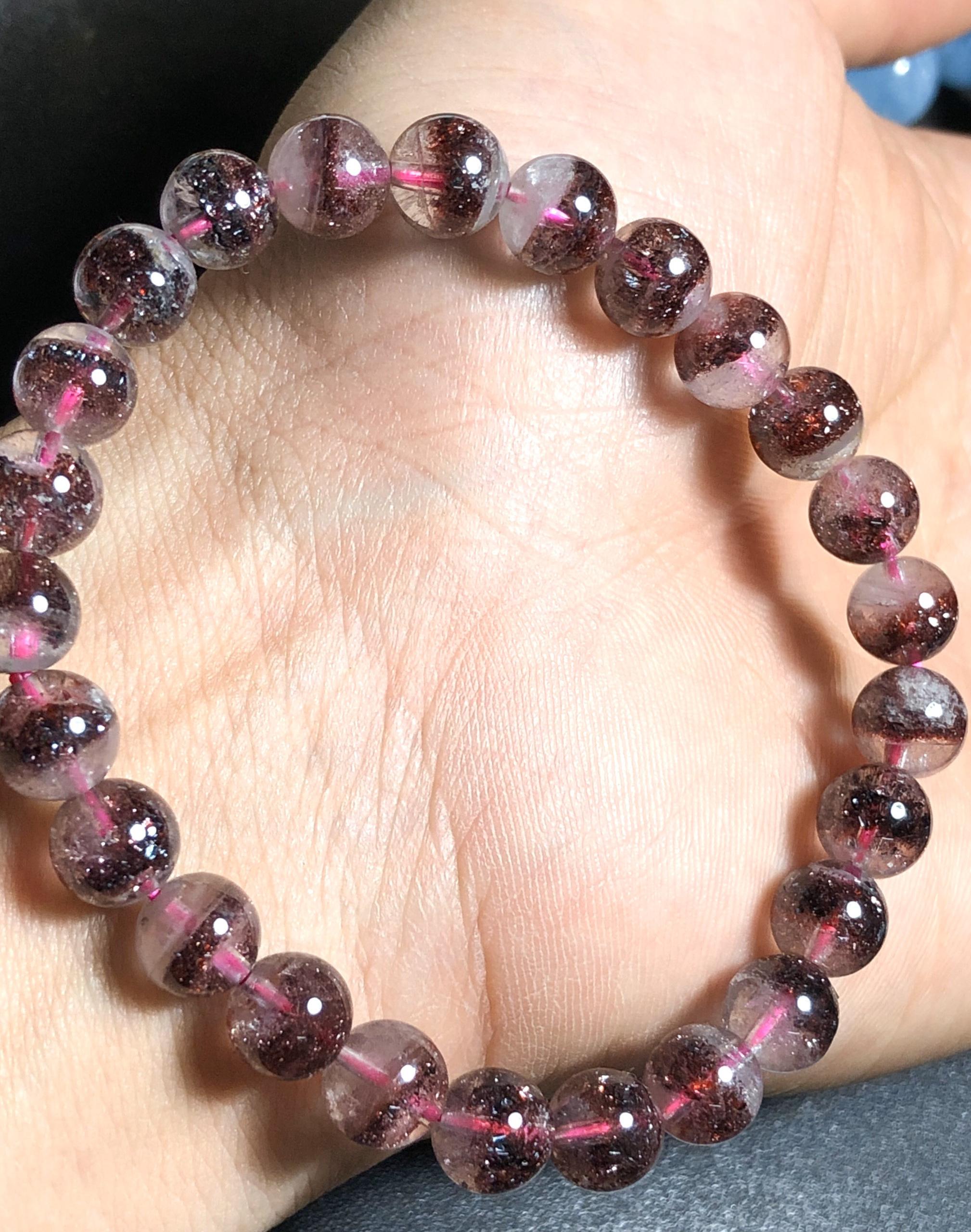 Vòng tay đá ưu linh tím 7.5mm cao cấp