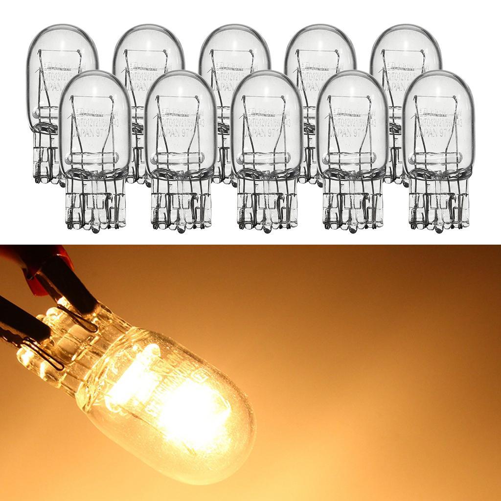 2x 10x T20 7443 W21/5W DRL Turn Signal Stop Brake Tail Light Bulb Clear
