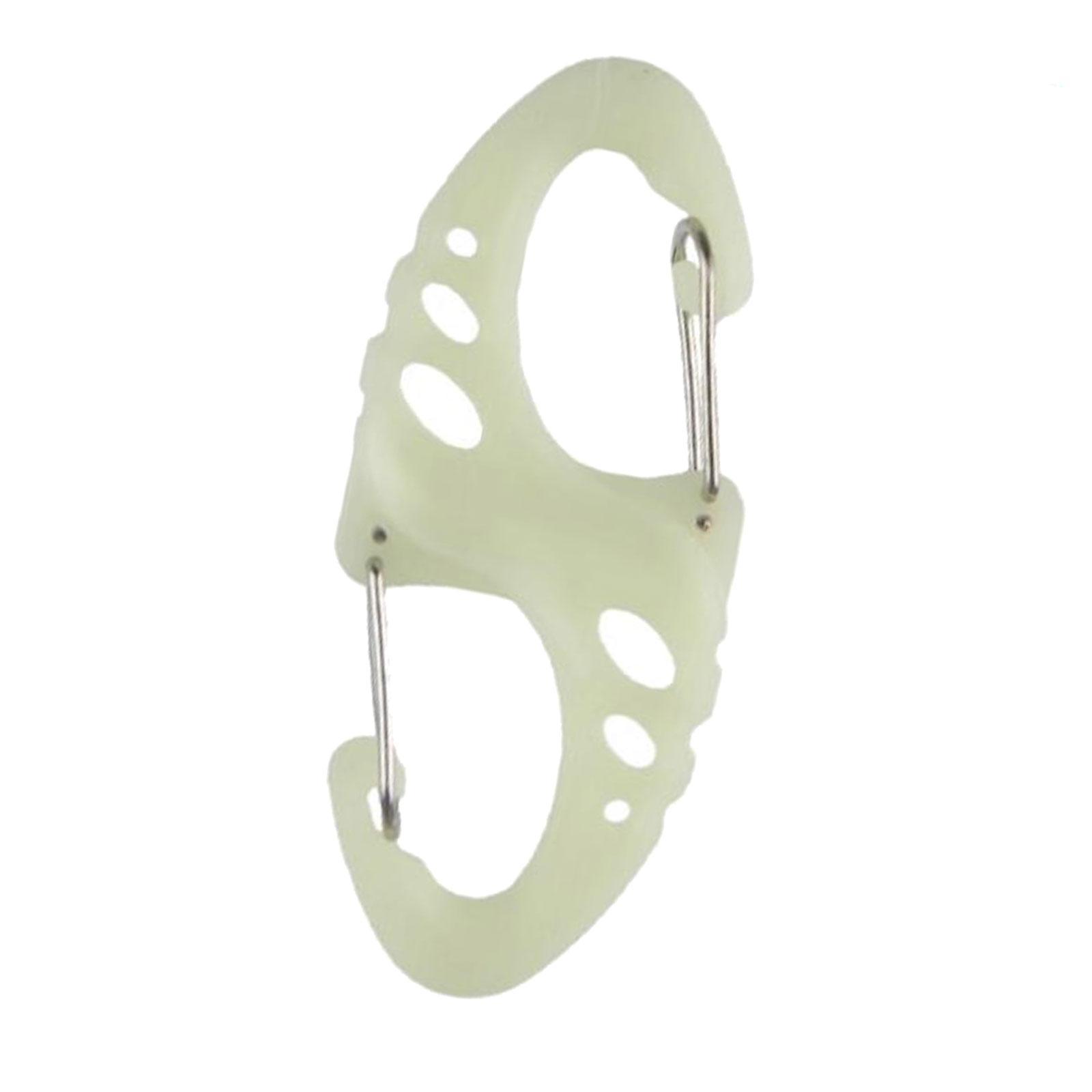 Luminous Diving Carabiner Clip Glowing Carabiner Hook Scuba Diving Hook Diving Buckle Double Ended Snap Hooks for Key Chain