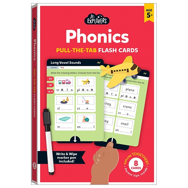 Junior Explorers: Phonics Pull-the-Tab Flash Cards