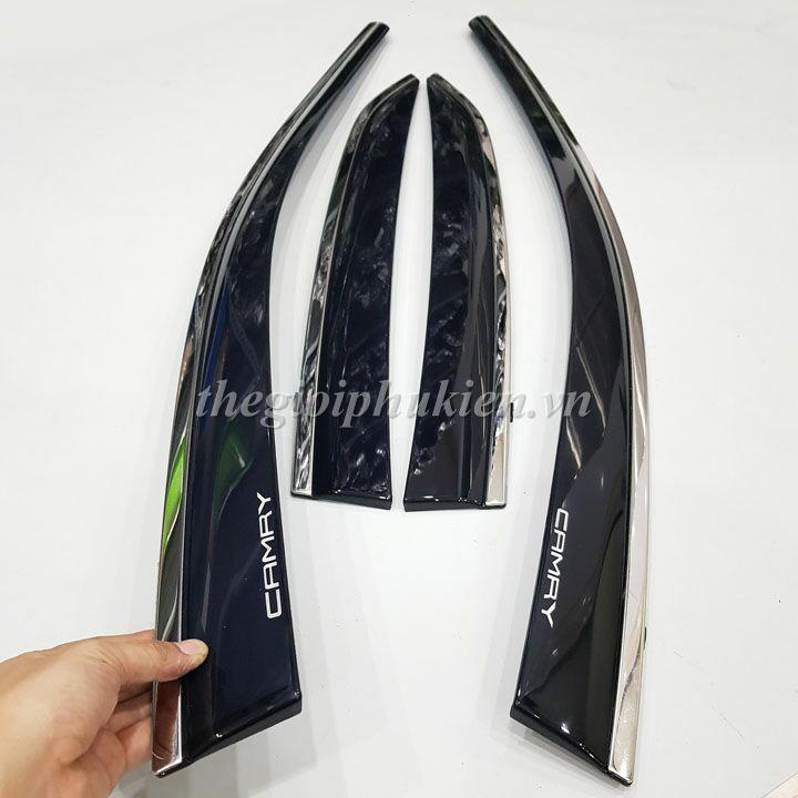 Bộ vè che mưa Toyota Camry 2019 viền INOX cao cấp