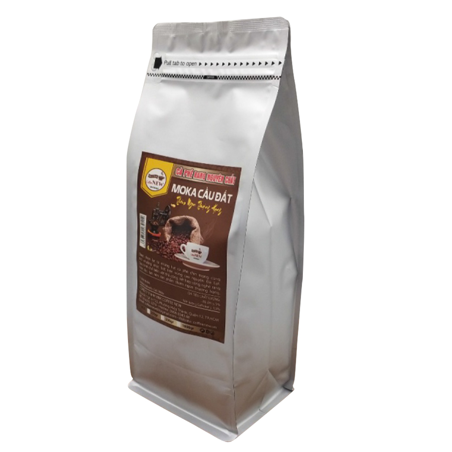 Cà Phê MOKA - Rang Mộc Nguyên Chất (Gói 1000gr) - Dạng Hạt Pha Máy Hoặc Pha Phin - Coffee New