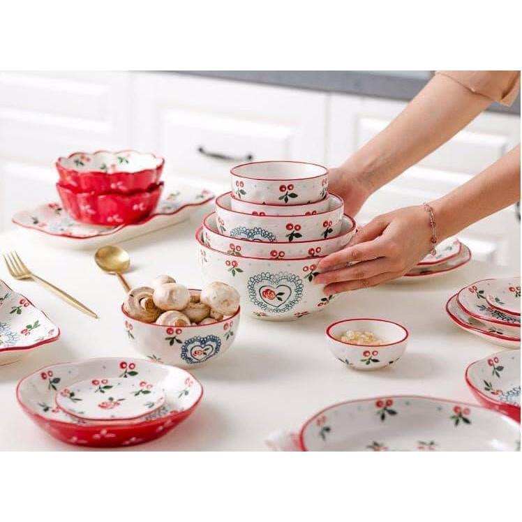 SET CHERRY ĐỎ CAO CẤP 18 CHI TIẾT CHO 6 NGƯỜI