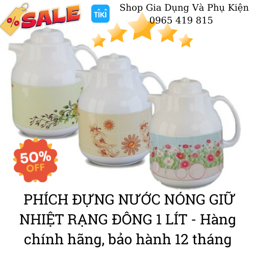 PHÍCH ĐỰNG NƯỚC NÓNG GIỮ NHIỆT 1 LÍT