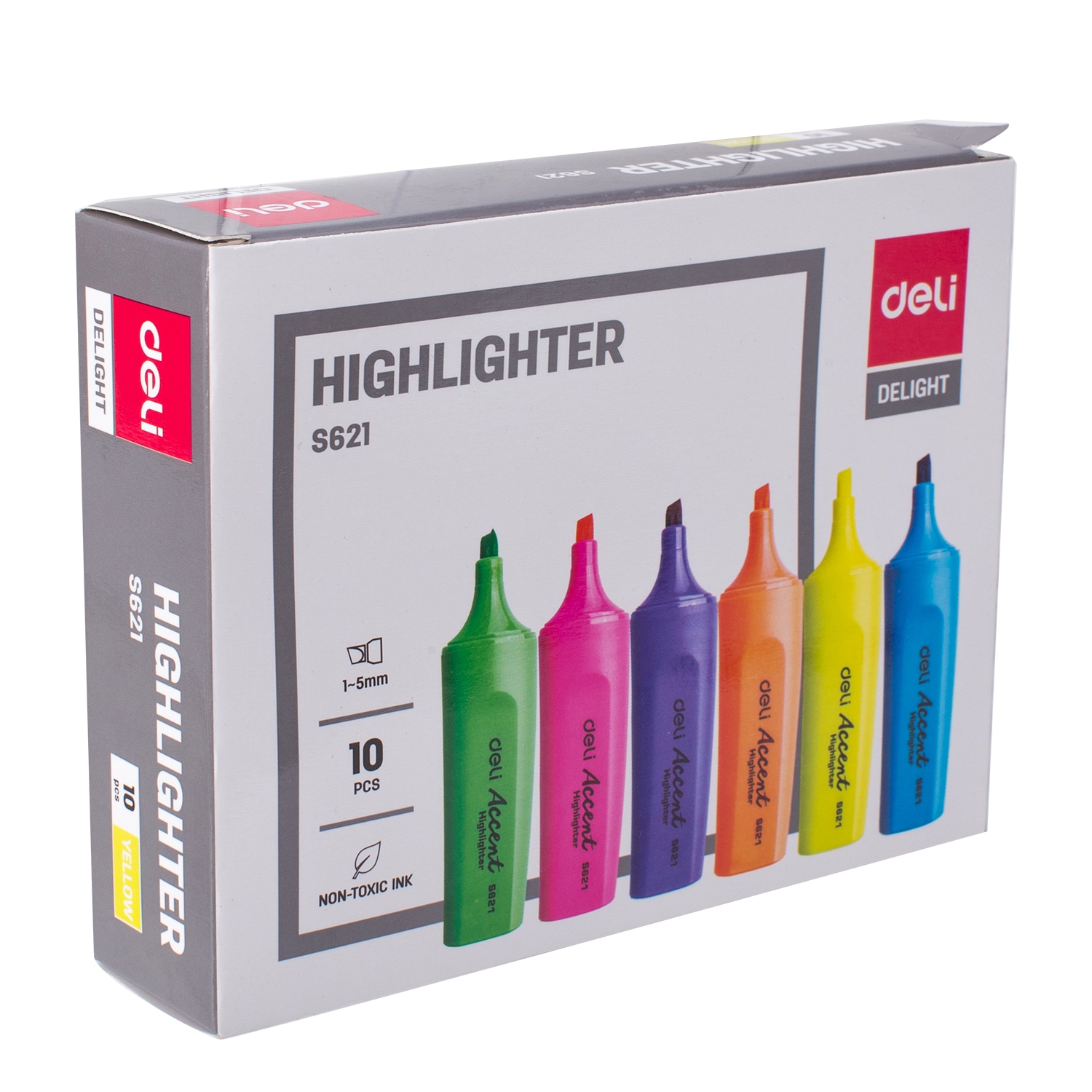 Bút Nhớ Dòng Highlight Deli - Hồng, Xanh Lá, Vàng, Cam - 2 Chiếc - ES621