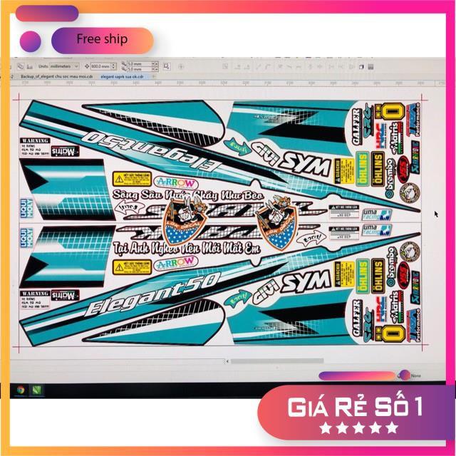 Tem rời Elegant xanh đen spark