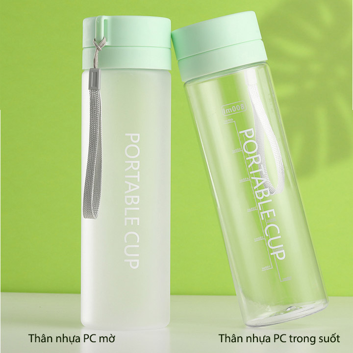 Bình đựng nước uống thể thao, dã ngoại ngoài trời, dung tích lớn 600-800ml