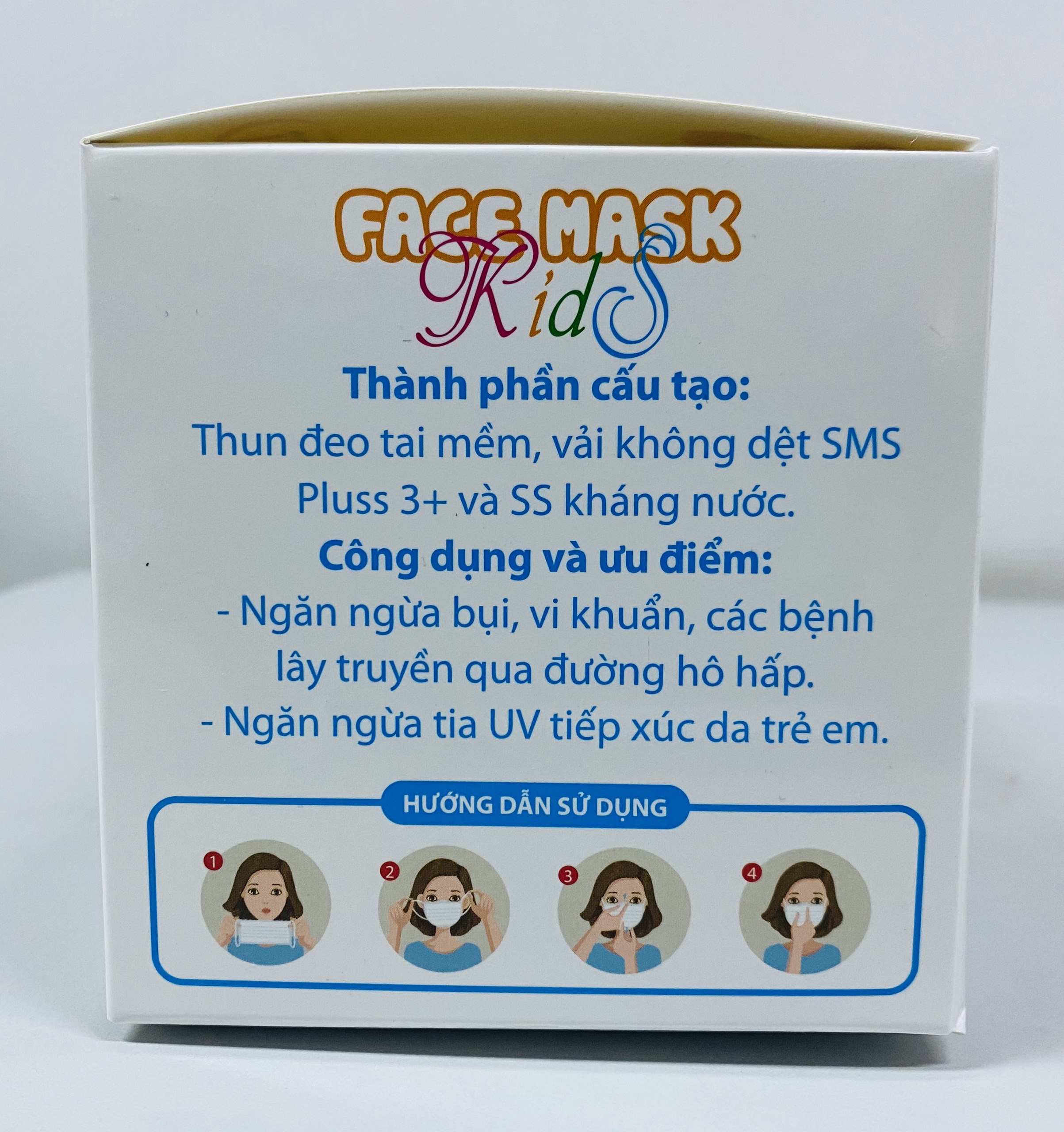 Combo 2 Hộp Khẩu trang trẻ em kháng khuẩn Famapro (Hộp 50 cái -Xanh Đôrêmon)