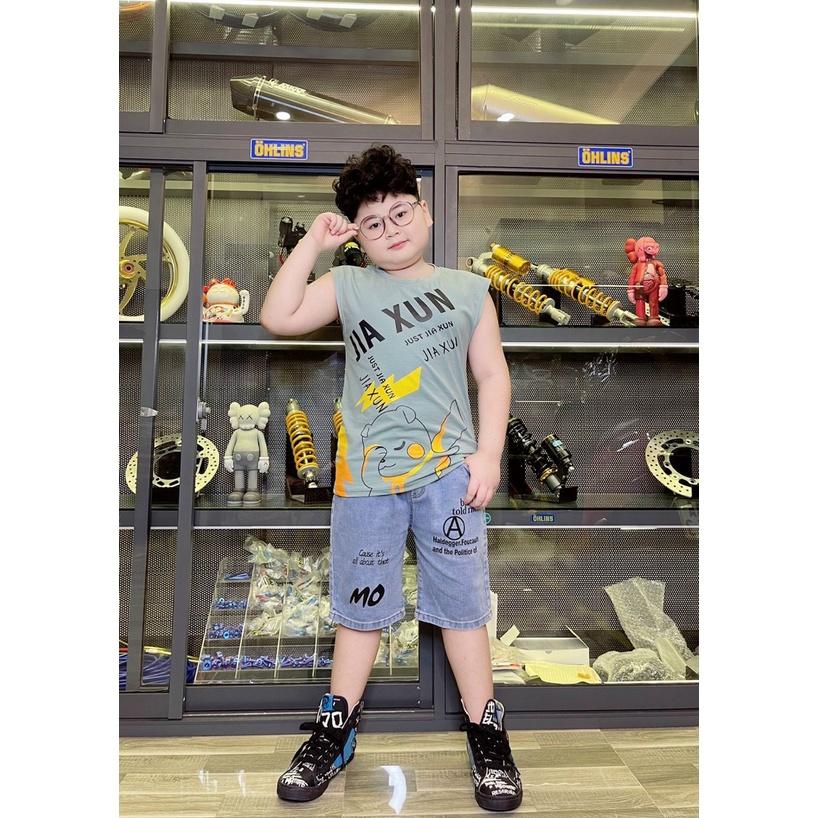 Quần áo bé trai, Set đồ đi chơi cực chất cho bé trai size 12-35kg hàng cao cấp