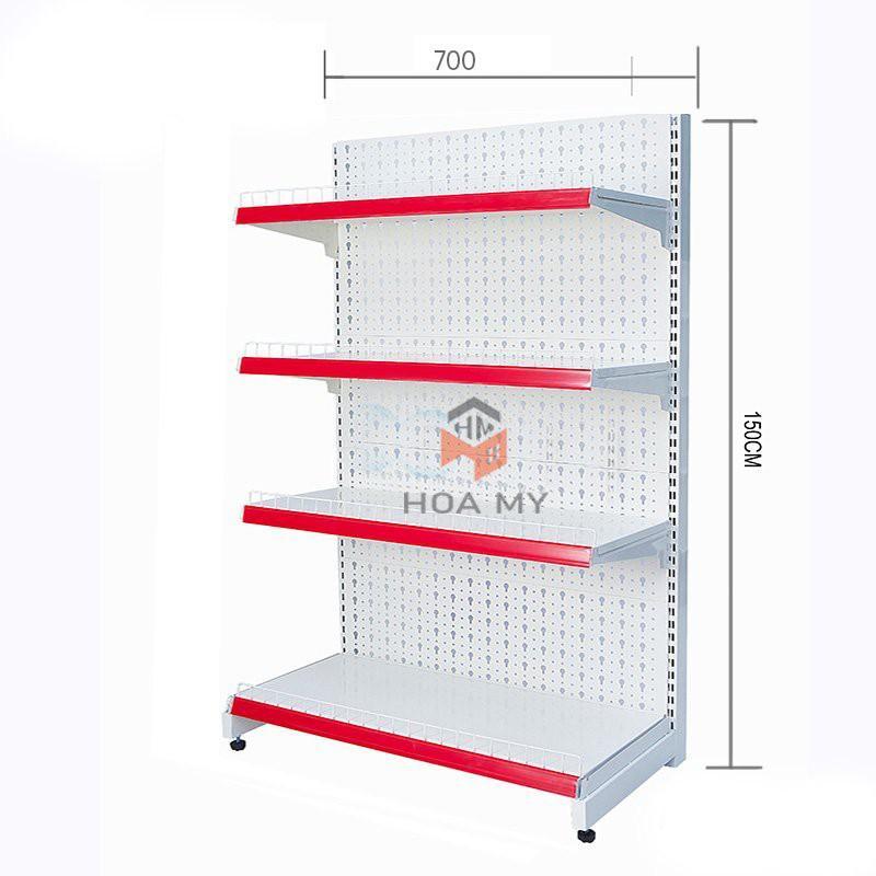 Kệ siêu thị tôn đục lỗ-Cao 1500mm