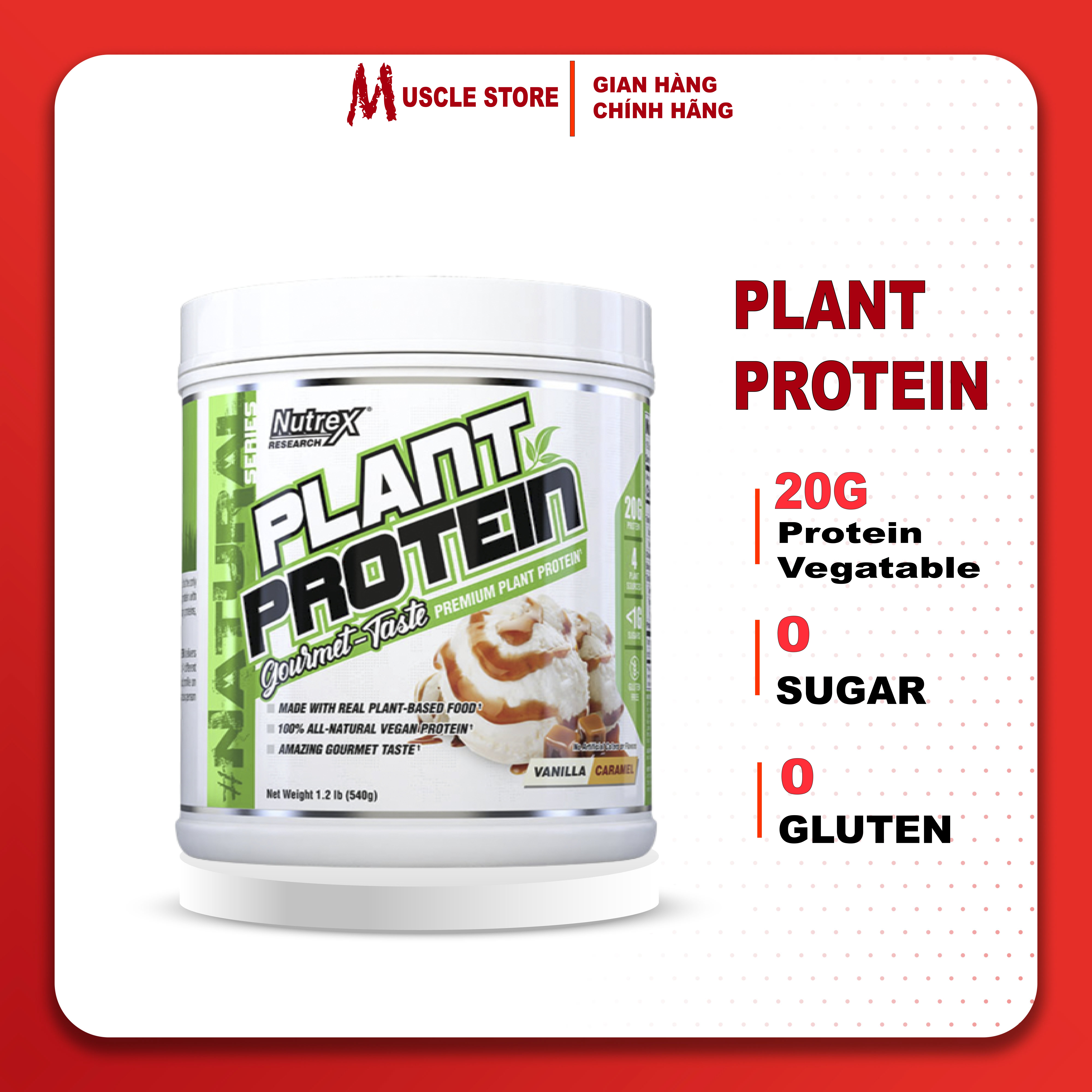 Plant Protein - Nutrex (18 Lần Dùng), Đạm Thực Vật, Thuần Chay (100% Vegan Protein) | Nhập khẩu USA