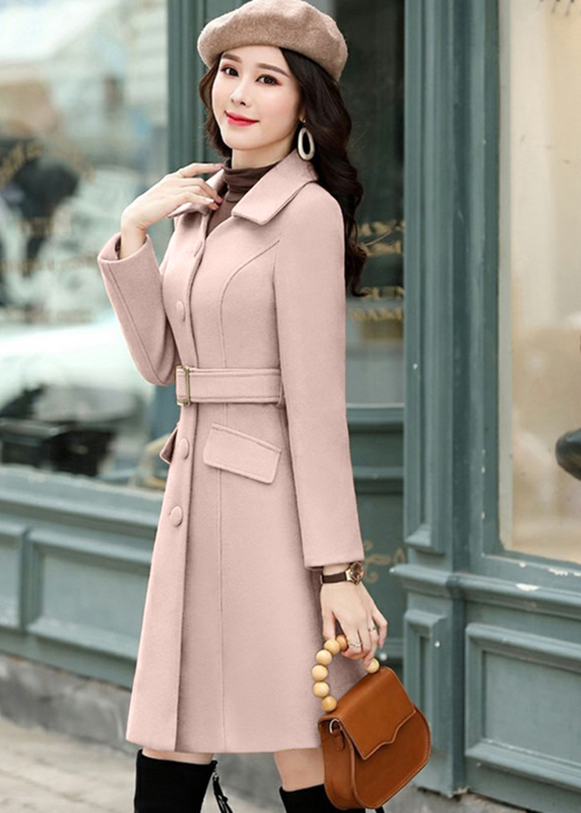 Áo khoác dạ phối nút cao cấp