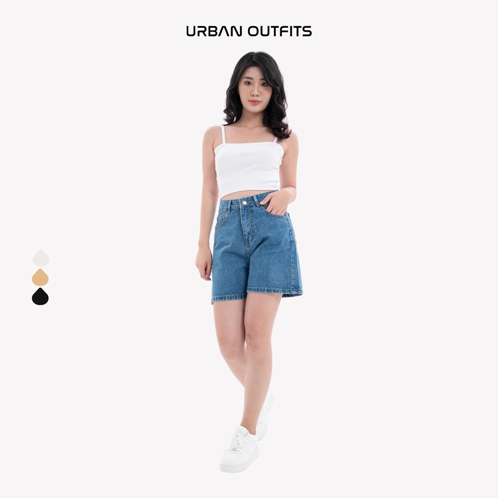 Quần Short Jean Nữ URBAN OUTFITS Dáng Regular Chất Vải Denim Wash Kỹ Không Loang Màu QJR100