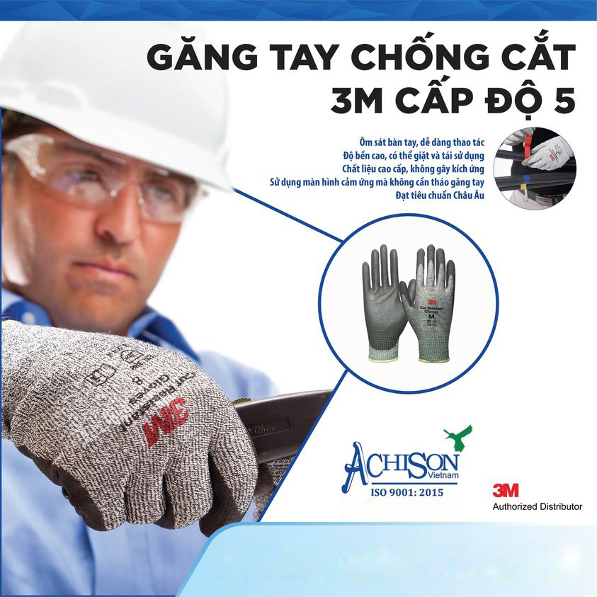 Găng Tay Chống Cắt Cấp Độ 5 3M (Size M) - Xám