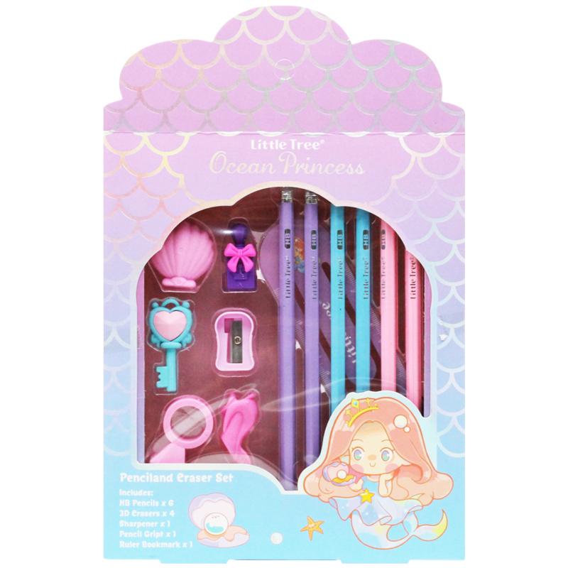 Bộ Dụng Cụ Học Tập Công Chúa Đại Dương Ocean Princess - Little Tree GP8034-E (13 Chi Tiết)