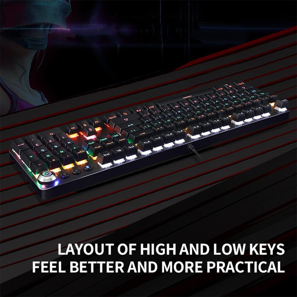 Desktop Essential Wired Mechanical Gaming Keyboard Green Switches 104 Keys