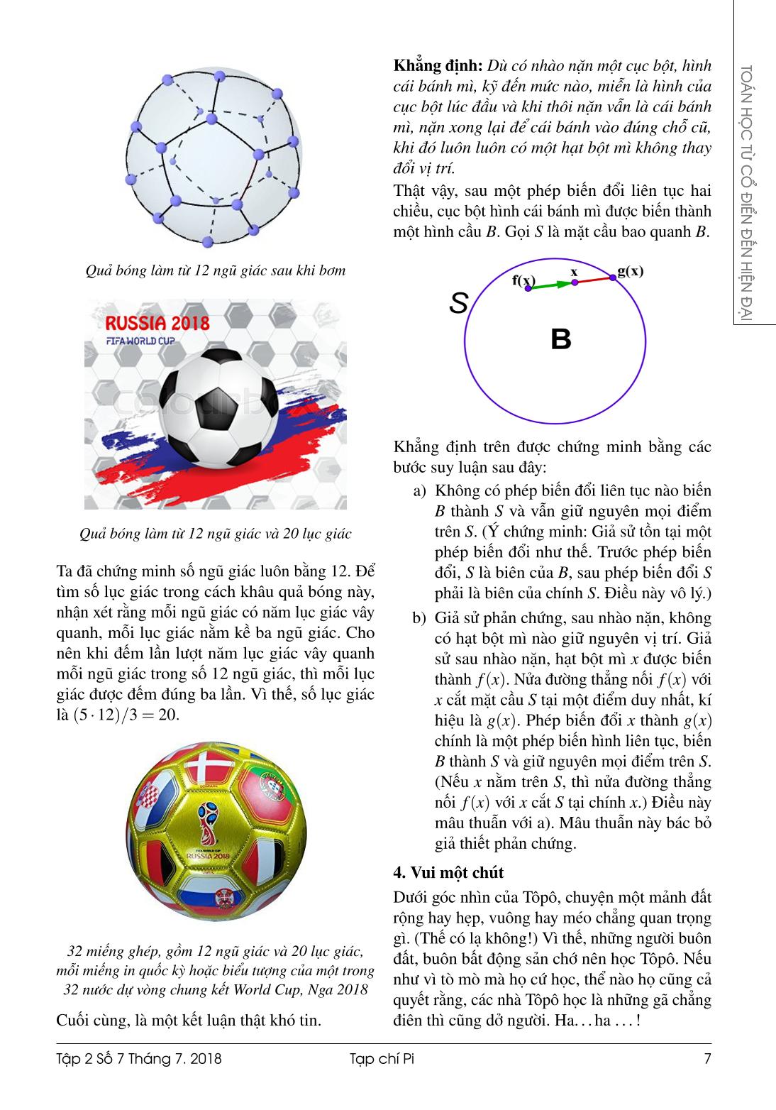 Tạp chí Pi- Hội Toán học Việt Nam số 7/tháng 7 năm 2018