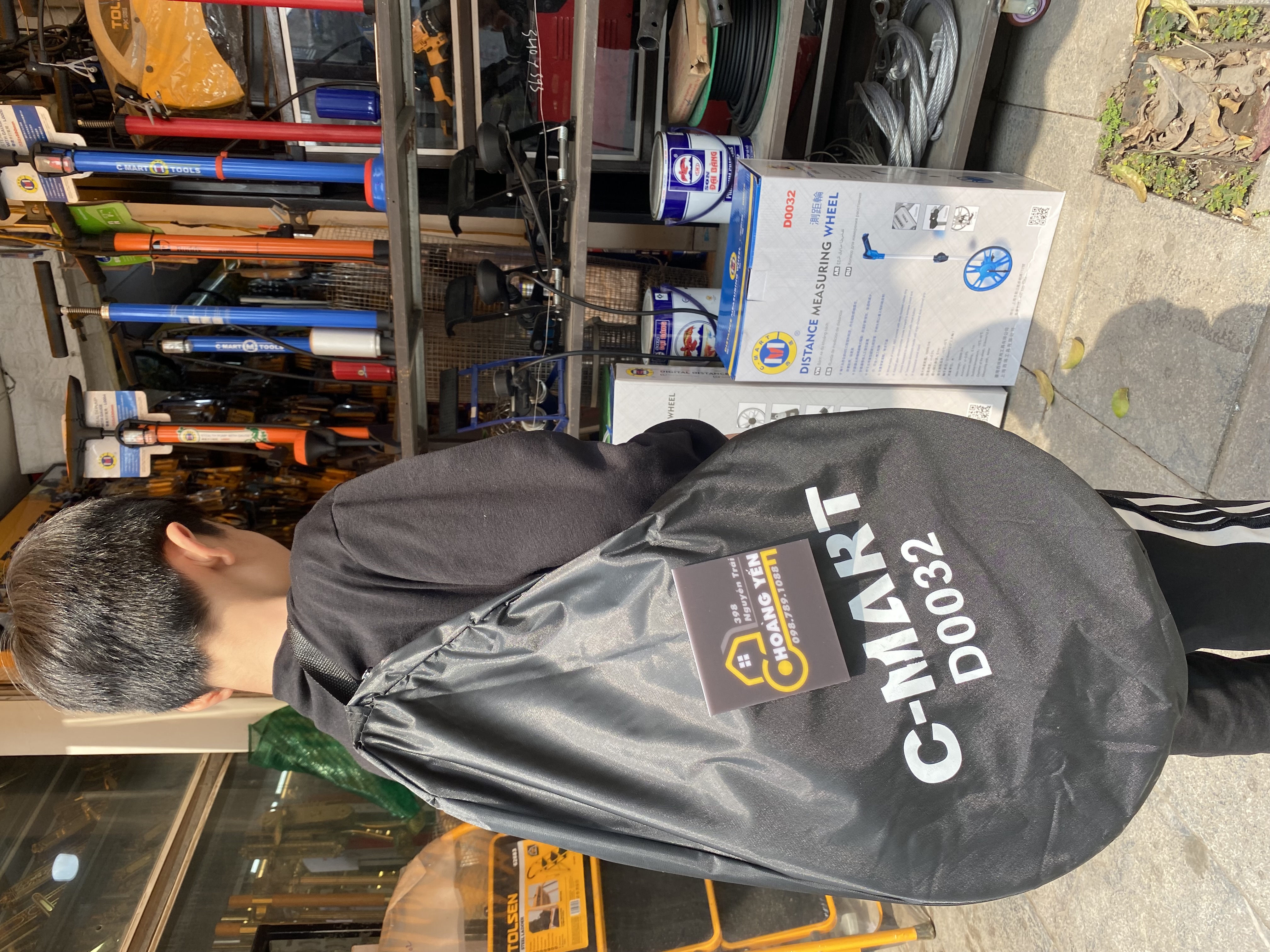 Thước lăn đường đo khoảng cách bằng bánh xe cơ C-Mart D0032, Thước do đường bằng bánh xe