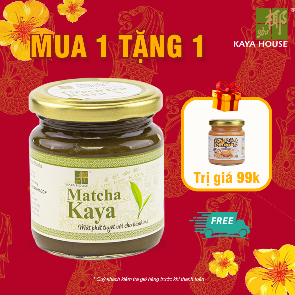 Mứt Kaya Singapore Matcha túi 1000G - Kaya House - Ăn kèm với Sandwich, làm nguyên liệu nấu ăn