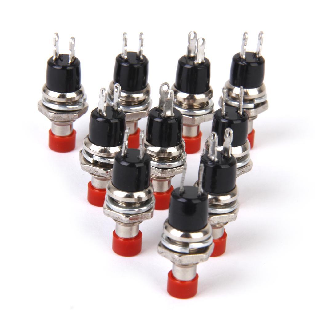 6-9pack 10x Mini Momentary Push Button Switch for Model Railway Hobby Red