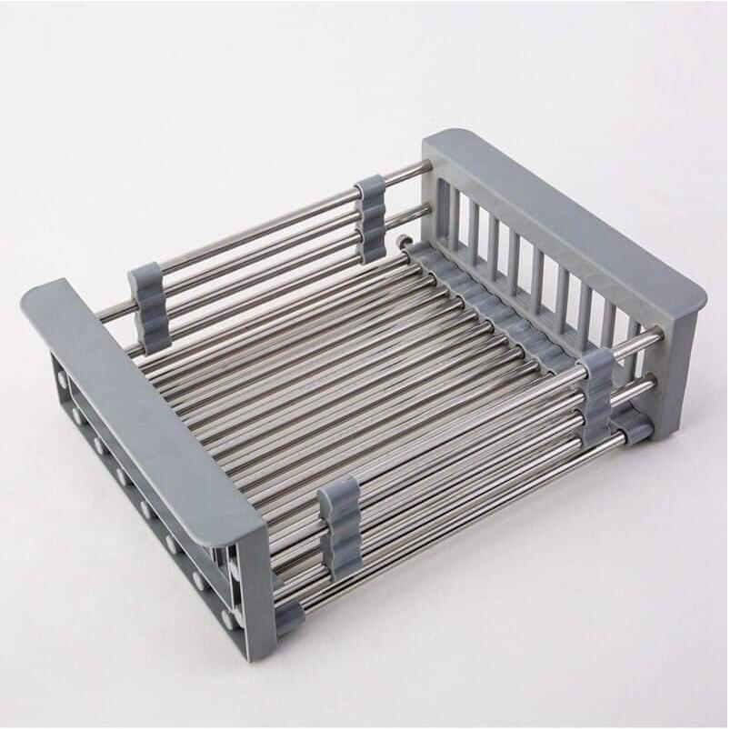 RỔ RÚT INOX CHỈNH KÍCH THƯỚC ĐẶT BỒN RỬA BÁT