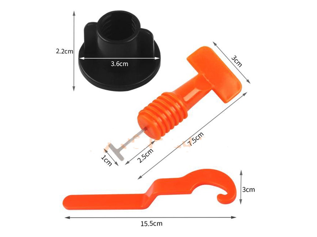 VÍT CÂN BẰNG ỐP PHẲNG GẠCH - TÚI 50 VÍT KÈM CỜ KÊ MÓC