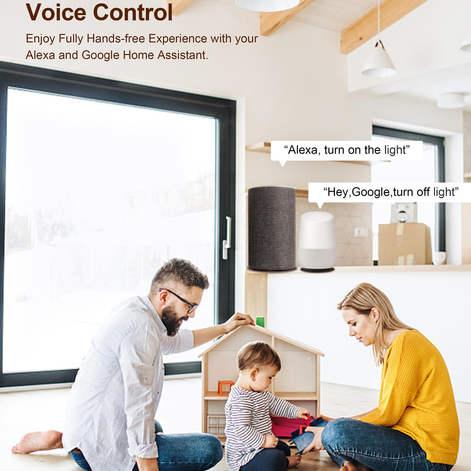 4CH WIFI Switch Module Mini Smart Module with Voice Control Mobilephone APP Control Timing Function Compatible with Google Assistant Amazon Alexa LED 300W, 10A