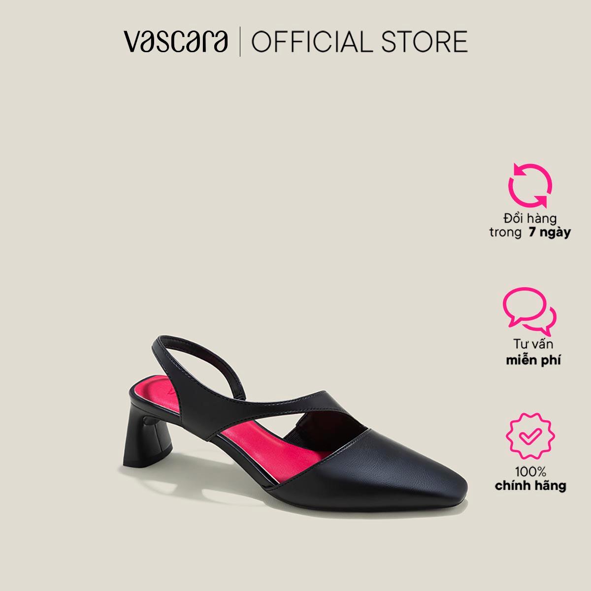 Vascara Giày Slingback Quai Khoét Cách Điệu - BMN 0597