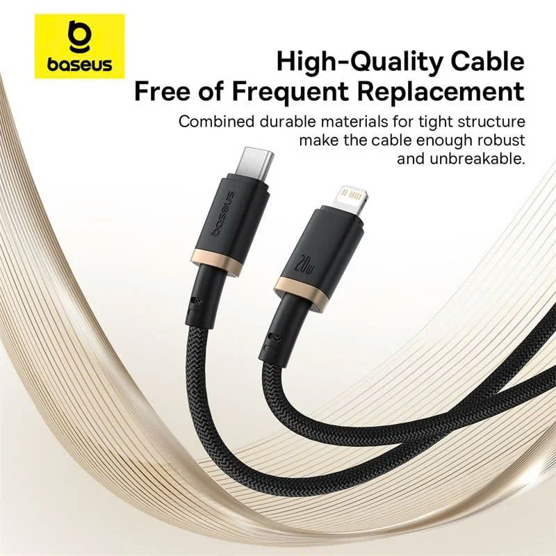 Cáp Sạc Nhanh Baseus Dura Series C to IP 20W (480Mbps) { hàng chính hãng