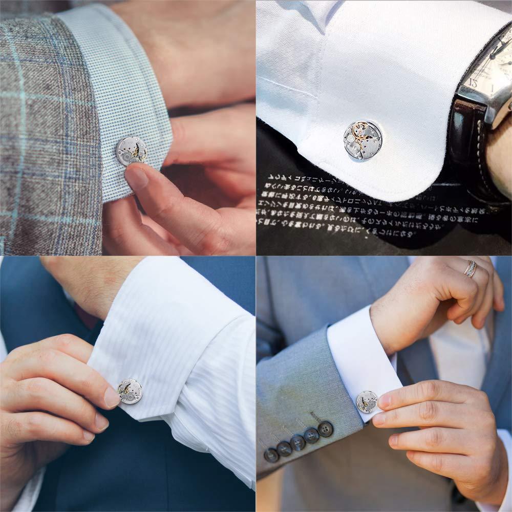 Nút cuff chuyển động xem đồng hồ người đàn ông áo cổ điển thép thép thương mại thương mại quà cưới