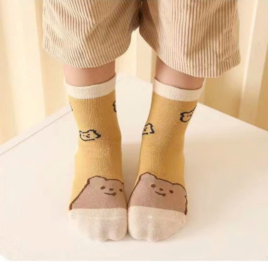 SET 5 ĐÔI TẤT VỚ 36 DỄ THƯƠNG TỪ 1-12 TUỔI DÀNH CHO BÉ GÁI