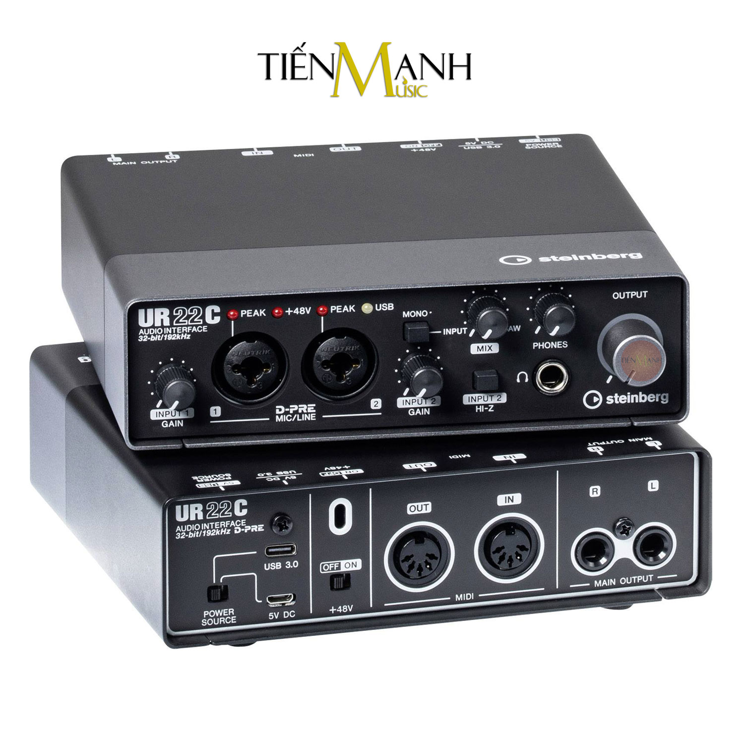 Soundcard Steinberg UR22C - Sound Card Bộ Thu Âm Thanh và Livestream USB 3.0 Audio Interface Hàng Chính Hãng - Kèm Móng Gẩy DreamMaker