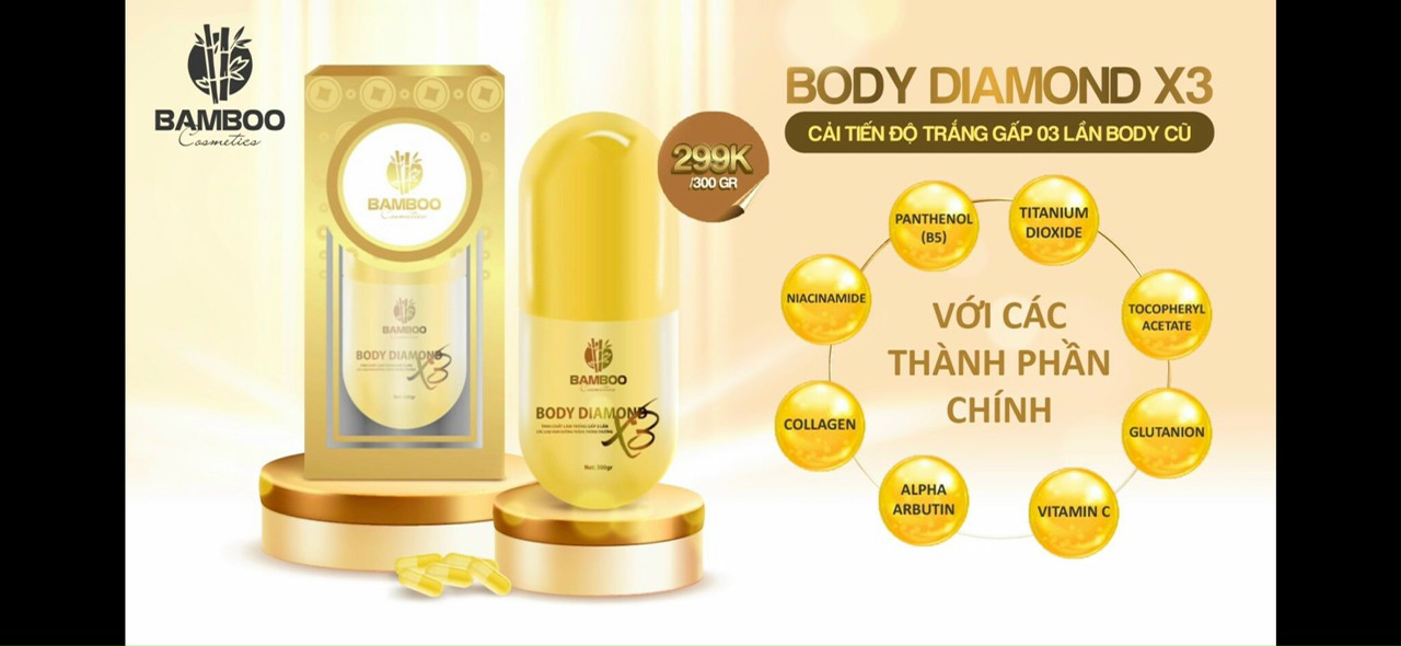 KEM BODY DƯỢC MỸ PHẢM BAMBOO - DƯỠNG DA TRẮNG HỒNG TỰ NHIÊN TỪ SÂU BÊN TRONG - GIÚP DA CĂNG BÓNG MỊN MÀNG