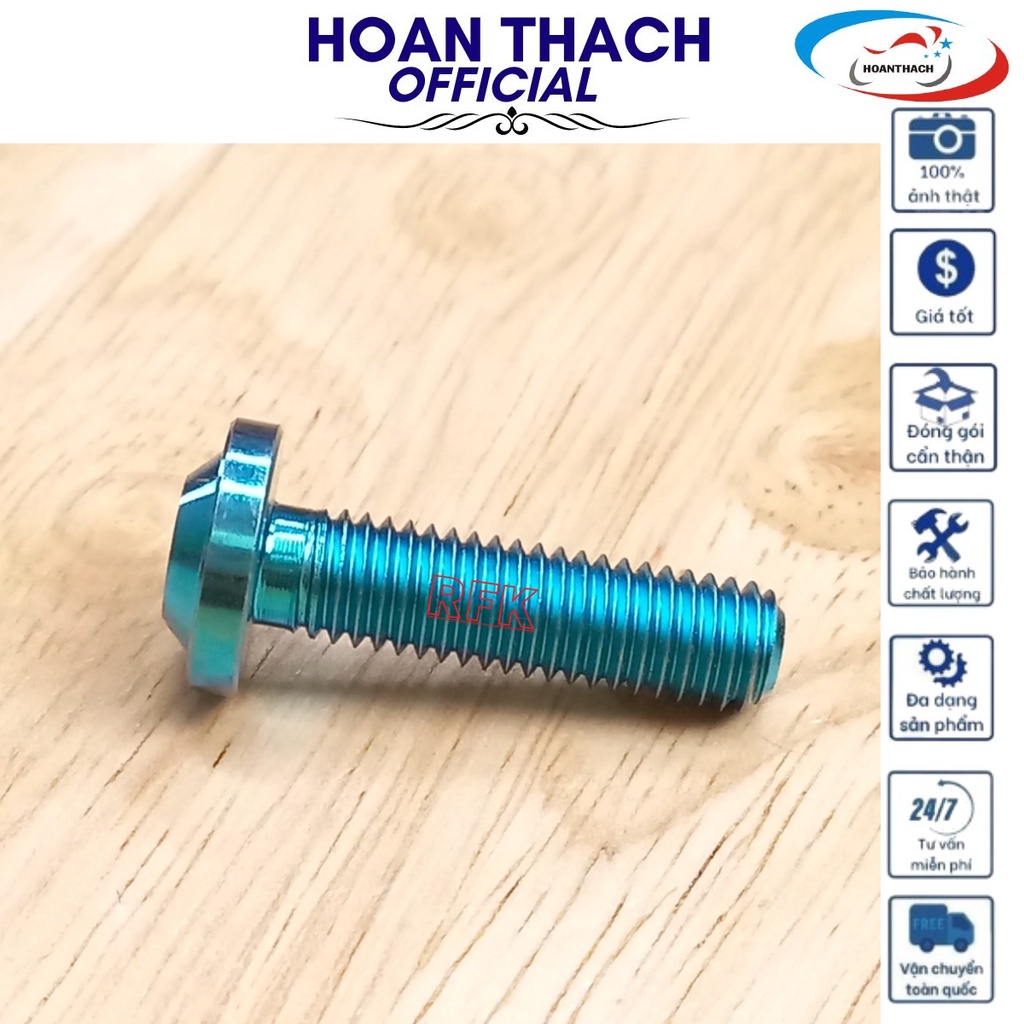 Ốc Gr5 8L30 Đầu Dù Xanh dùng cho nhiều dòng xe  SP010477 (giá 1 con)