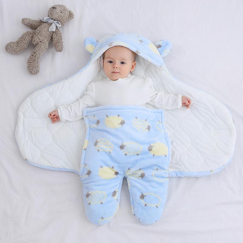 Túi Ngủ Cho Bé Cotton Dày Bé Sơ Sinh Bọc Chăn Mùa Đông Ấm Áp Sơ Sinh Bao Da Mềm Giấc Ngủ Của Trẻ Sơ Sinh Bao Tải 0-9 Tháng