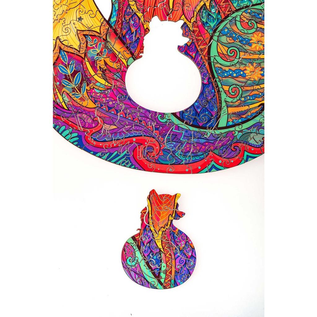 Đồ chơi xếp hình gỗ wooden jigsaw puzzles Charming Fox 202 mảnh ghép-M size