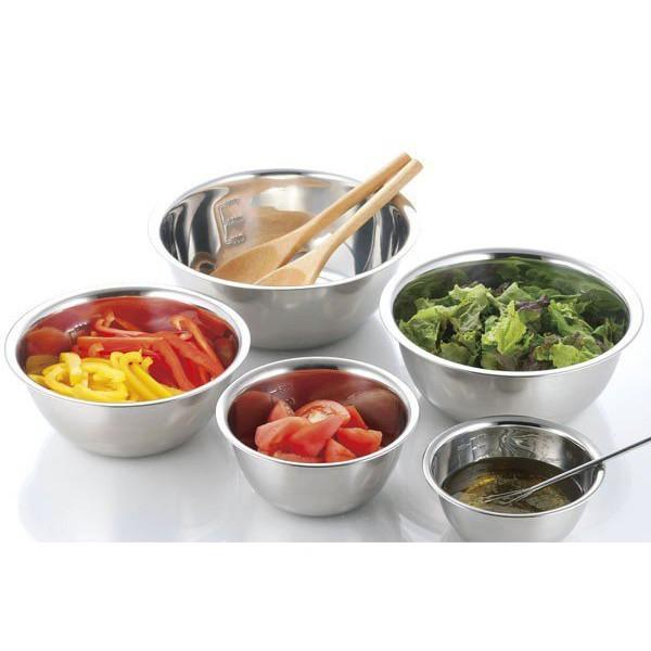 Bộ 5 thau rổ inox siêu bền, không rỉ, tiện dụng giúp sang gian bếp