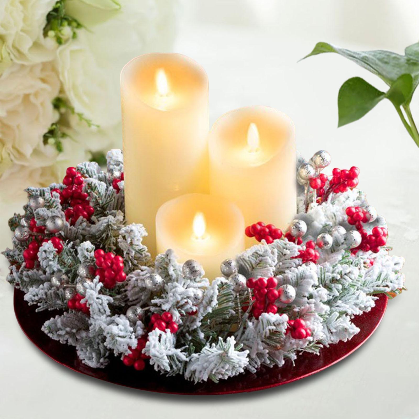 Candle Rings Candles Base Holder for Table Centerpiece Xmas Living Room