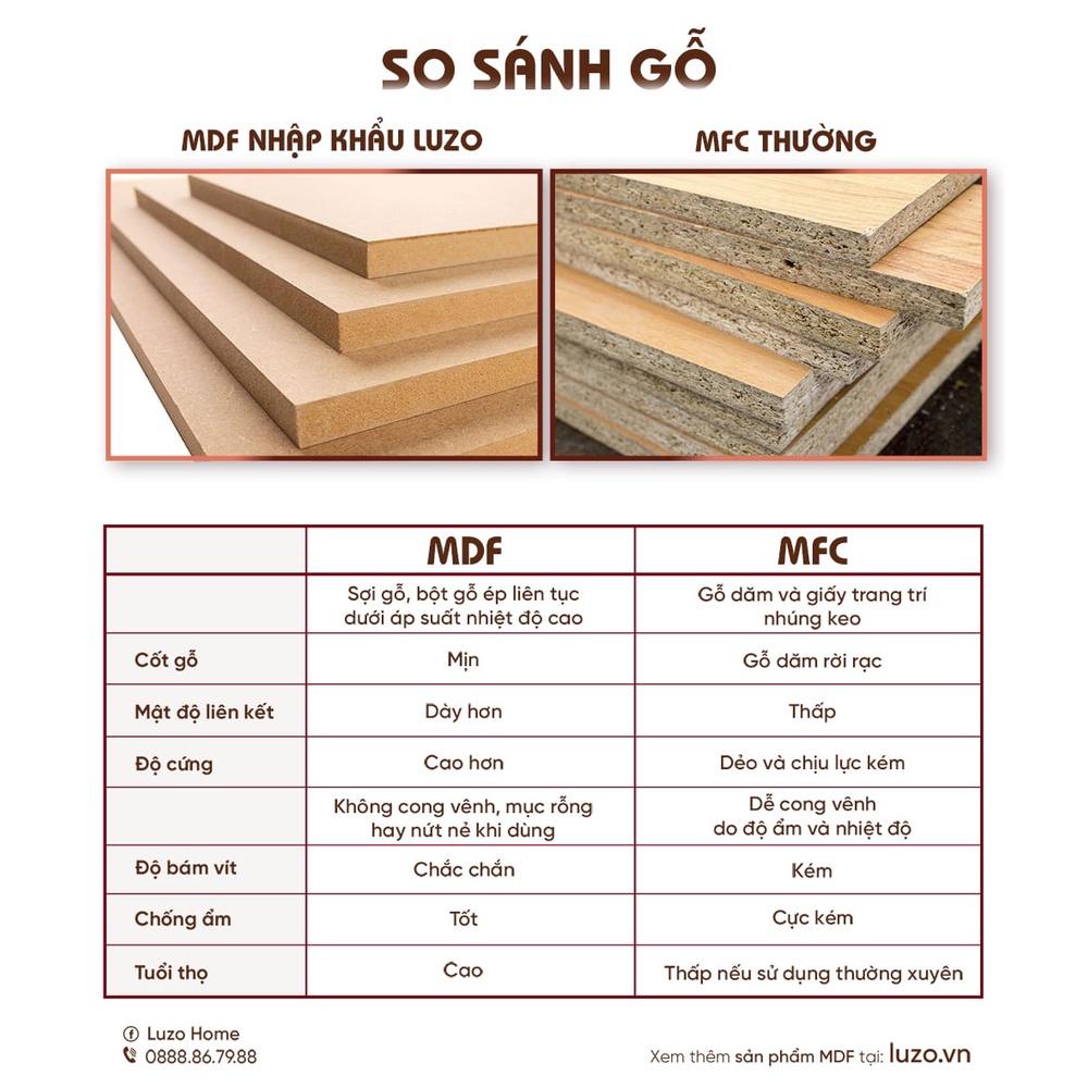 Bàn trang điểm treo tường gỗ MDF nhập khẩu Malaysia phong cách Hàn Quốc BTD TT1 - Luzo Home