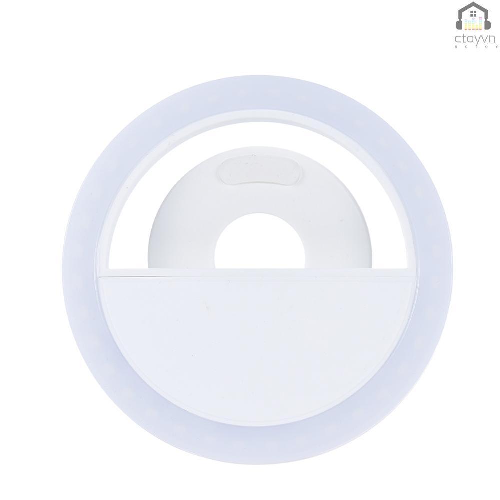 Vòng đèn LED 36 bóng mini có kẹp gắn điện thoại 3 chế độ kèm sạc USB tiện dụng