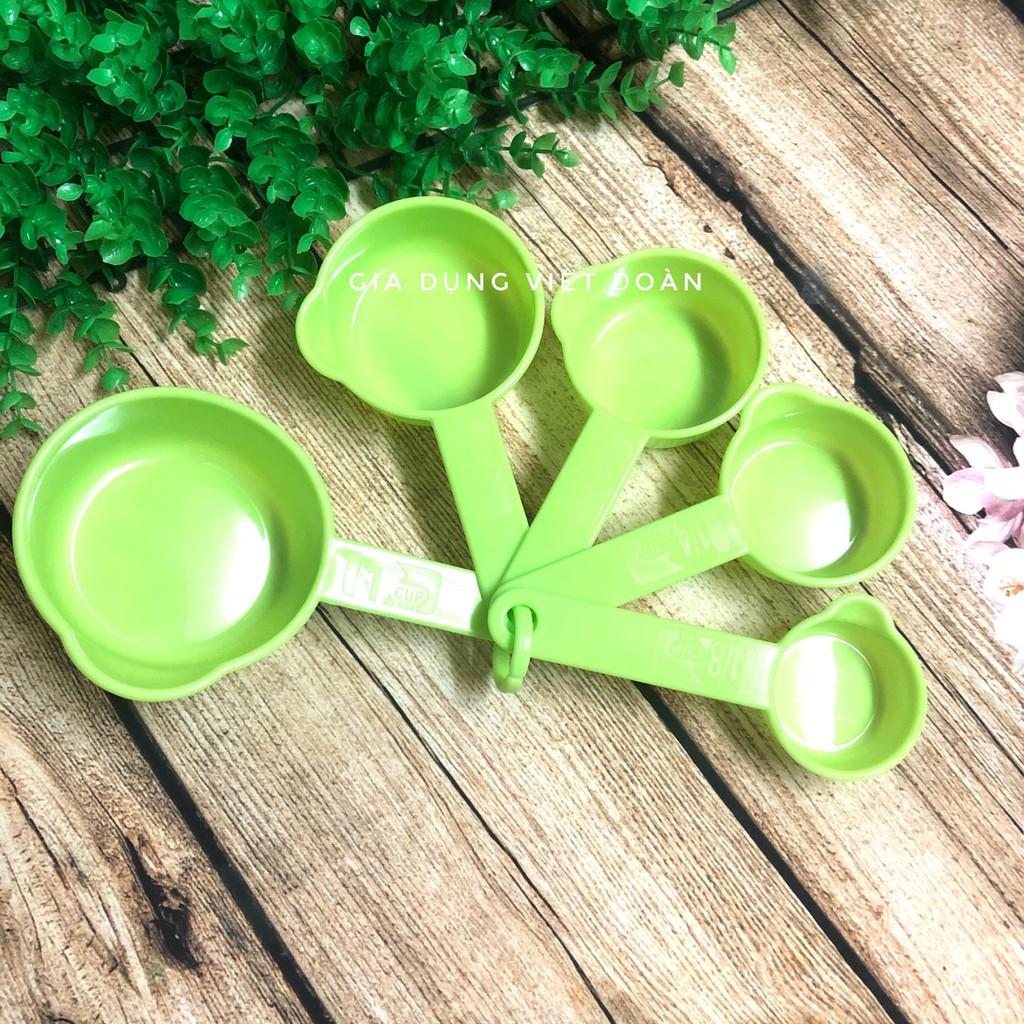 Bộ 5 muỗng đong định lượng gia vị làm bánh, pha chế, phòng bếp, nấu ăn. Dụng cụ nhựa dầy dễ vệ sinh an toàn cho sức khỏe