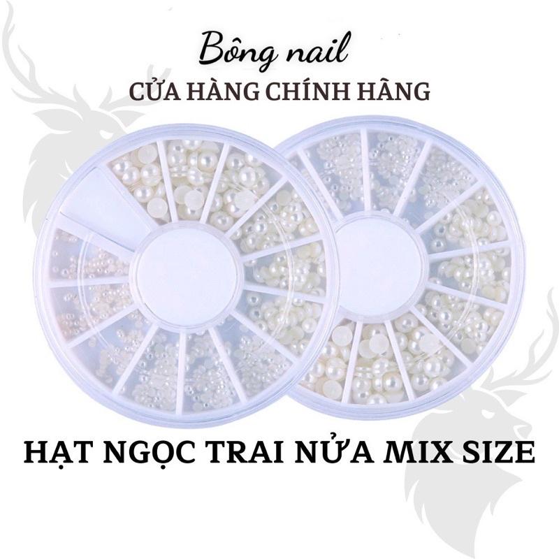 Bi Ngọc Trai nửa mix size trang trí móng