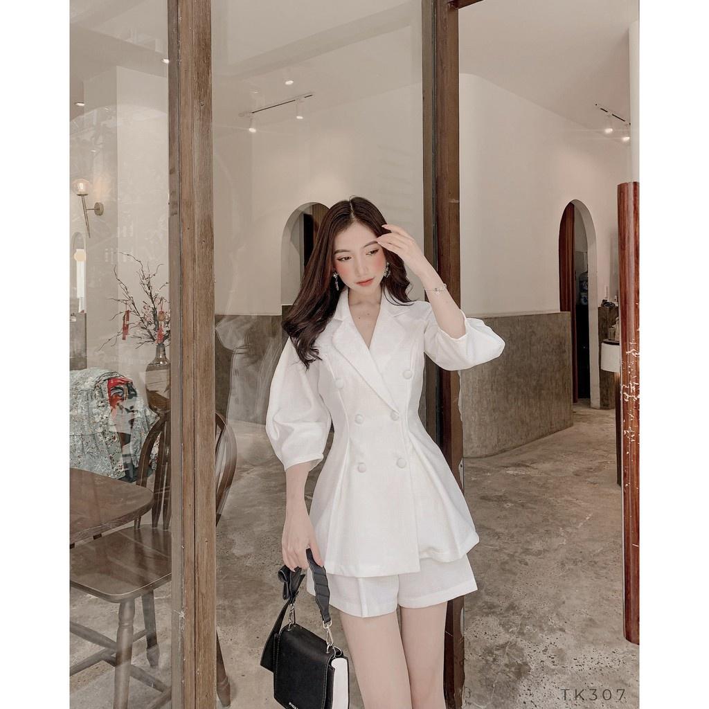 Set Vest Nút Bọc 3 Màu Siêu Xinh BY8369