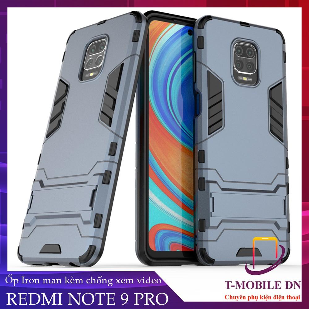 Ốp lưng cho Xiaomi Redmi Note 9s 10s 9 10 Pro Max IRON MAN chống sốc bảo vệ viền và camera kèm chống xem video tiện lợi