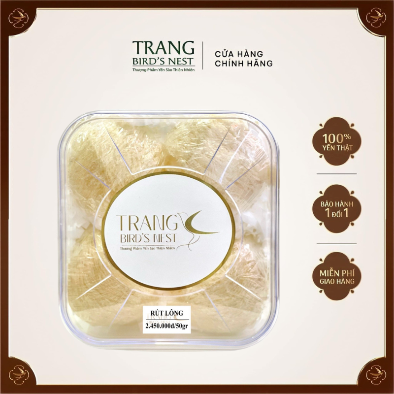 50g Yến Sào Rút Lông Loại 1 Cao Cấp Sợi Dài Nguyên Chất - Yến Sào Trang BirdNest