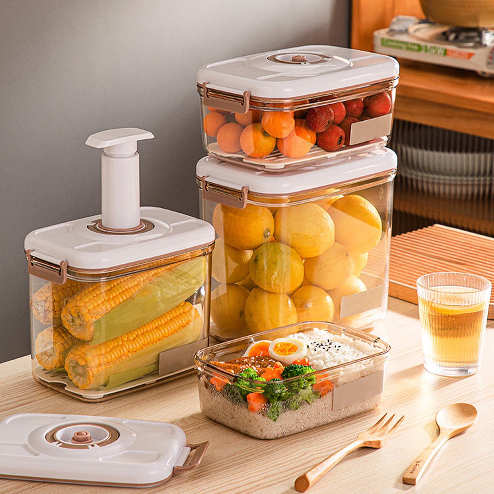 Vacuum Refrigerator Organizer Food Storage Box for Kitchen Refrigerator