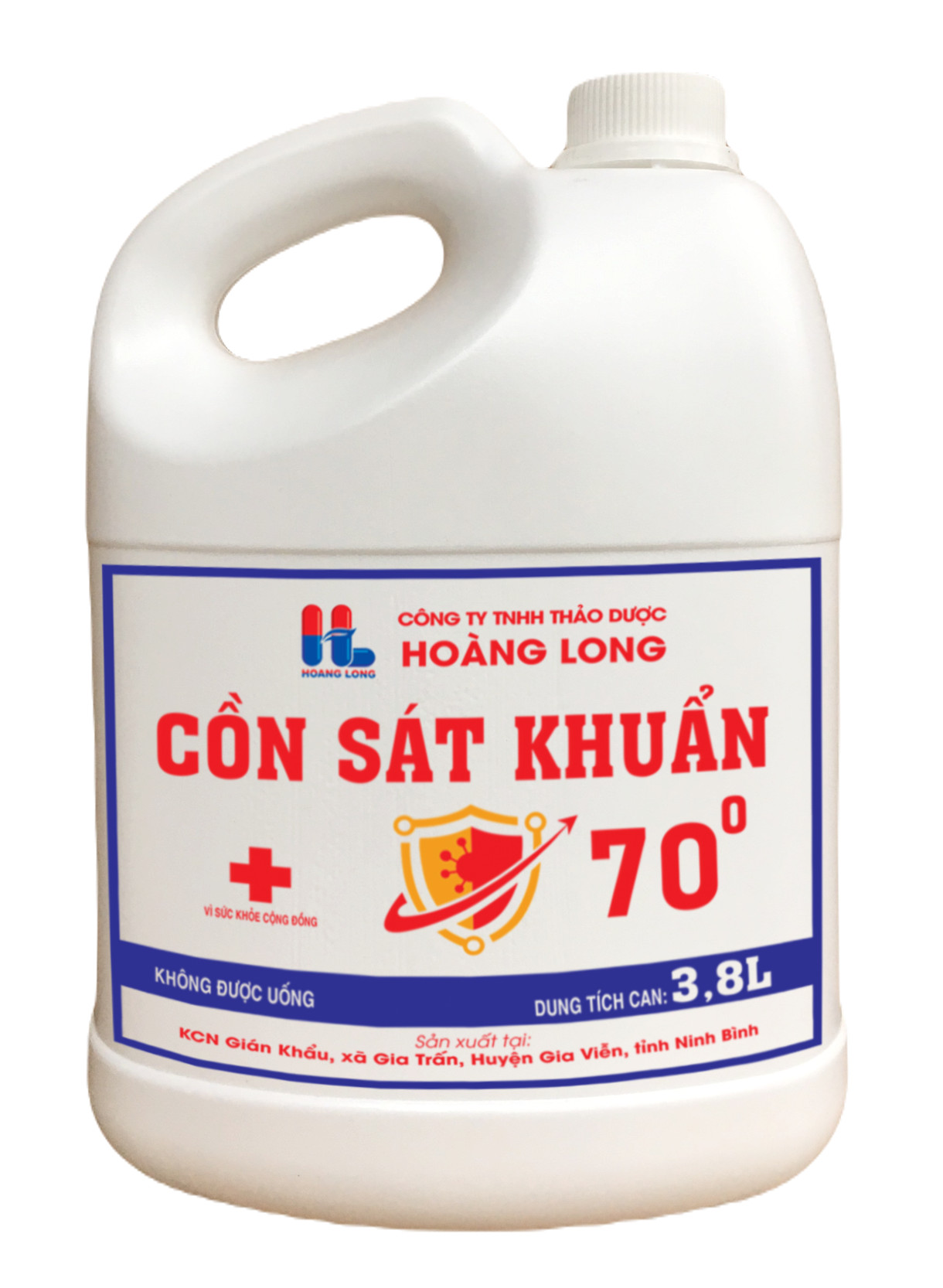 Cồn Sát Khuẩn 70 Độ Hoàng Long (Can 3.8L)