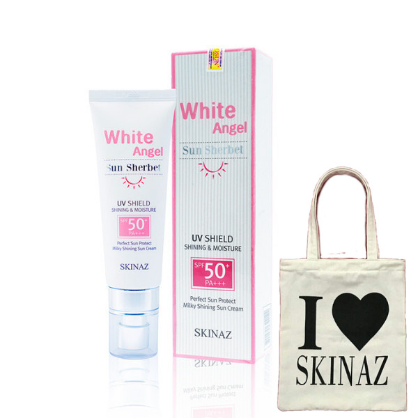 Kem Chống Nắng Skinaz Hàn Quốc (White Angel Sun Sherbet) SPF 50 + Tặng kèm túi xách thời trang Skinaz