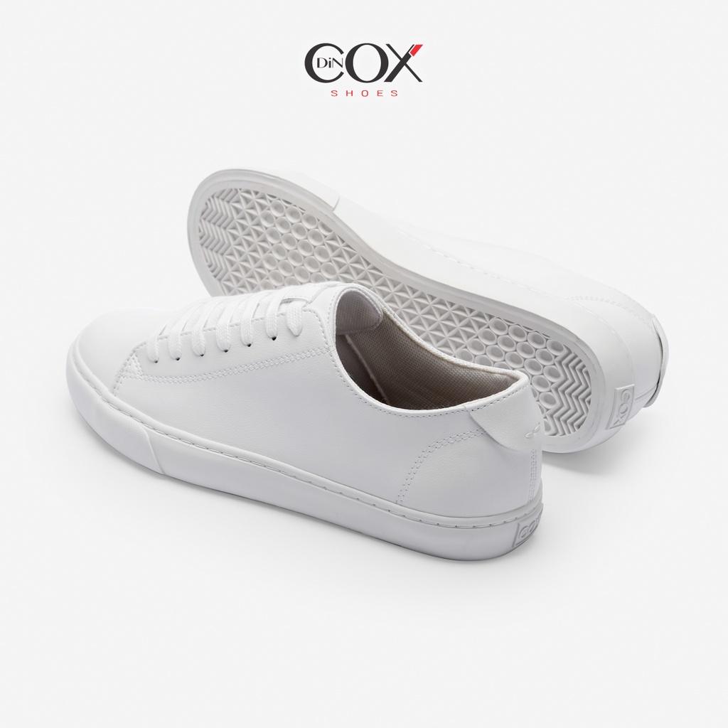 Giày Sneaker Da Unisex DINCOX D34 Phong Cách Trẻ Trung Sành Điệu White - Trắng